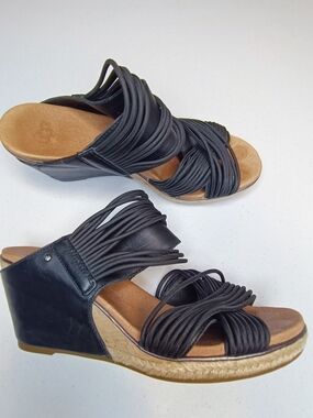 UGG Australia Hilarie Wedge Slide Sandals Size 8 – Chic Comfort Wedges